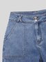 Buttoned Denim Casual Jeans