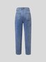 Buttoned Denim Casual Jeans