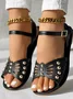 Plain Pu Summer Casual Sandal