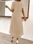 Women's Cross Plain Daily Going Out Two Piece Set Short Sleeve Casual Summer Top With Pants Matching Set