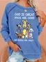Women's Crew Neck Text Letters Casual Spring/Fall Long Sleeve Sweatshirt