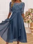 Women's Elegant Mother Of The Bride Dress Wedding Guest Dress