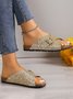 Casual Plain Summer Slide Sandals