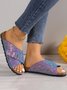 Casual Plain Summer Slide Sandals