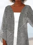 Women's Spring/Fall Outerwear Casual Striped Cotton Shawl Jacket