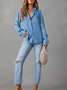 Women's Long Sleeve Shirt Spring/Fall Abstract Shirt Collar Holiday Going Out Casual Top
