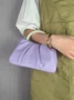 Elegant Imitation Pearl Handbag Ruched Crossbody Bag