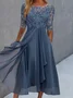 Women's Elegant Mother Of The Bride Dress Wedding Guest Dress