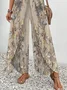 Women's Floral Print Long Pant Casual Spring/Fall Trousers
