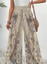Women's Floral Print Long Pant Casual Spring/Fall Trousers