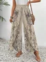 Women's Floral Print Long Pant Casual Spring/Fall Trousers