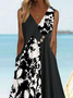 Women's Sleeveless Summer Floral Dress V Neck Daily Going Out Casual Midi A-Line