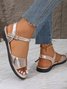 Casual Summer Plain Pu Sandal
