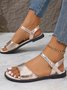 Casual Summer Plain Pu Sandal