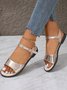 Casual Summer Plain Pu Sandal