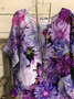 Women's Short Sleeve Blouse Summer Floral Crew Neck Daily Going Out Casual Top