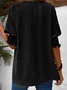 Women Plain Short Sleeve Blouse Summer Crew Neck Daily Casual Top
