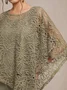 Lace Asymistic Hem 3 PCS Tops with Pantsuits Mother of the Bride