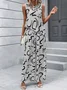 Women's Abstract Graphic Daily Going Out Two Piece Set Sleeveless Simple Summer Top With Pants Matching Set