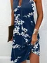 Women Floral Sleeveless Summer Dress Halter Daily Casual Mini Tank H-Line Dress