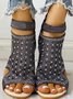 Casual Plain Summer Synthetic Leather Slide Sandals
