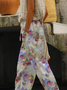 Women's Trousers Harem Pants Daily Going Out Casual Cotton Floral Spring/Fall Pants