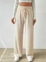 Women's Trousers Straight Pants Daily Going Out Casual Plain Spring/Fall Pants