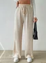 Women's Trousers Straight Pants Daily Going Out Casual Plain Spring/Fall Pants