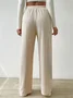 Women's Trousers Straight Pants Daily Going Out Casual Plain Spring/Fall Pants