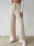Women's Trousers Straight Pants Daily Going Out Casual Plain Spring/Fall Pants