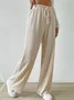 Women's Trousers Straight Pants Daily Going Out Casual Plain Spring/Fall Pants