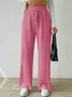 Women's Trousers Straight Pants Daily Going Out Casual Plain Spring/Fall Pants