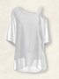 Women's Plain Holiday Going Out Two Piece Set Half Sleeve Casual Summer Top With Pants Matching Set
