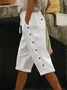 Women's Elastic Waist H-Line Straight Pants Daily Going Out Pants Casual Buckle Cotton Plain Summer Pants