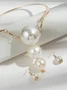 Exaggerated Imitation Pearl Party Jewelry Set