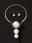 Exaggerated Imitation Pearl Party Jewelry Set