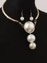 Exaggerated Imitation Pearl Party Jewelry Set