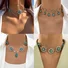 Amazon cross-border jewelry retro ethnic style creative design hollow carved turquoise necklace clavicle chain for women