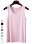 Women's Sleeveless Tank Top Camisole Summer Plain Crew Neck Daily Going Out Casual Top