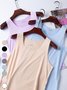 Women's Sleeveless Tank Top Camisole Summer Plain Crew Neck Daily Going Out Casual Top