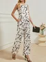 Women's Abstract Graphic Daily Going Out Two Piece Set Sleeveless Simple Summer Top With Pants Matching Set