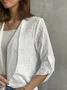 Plain Casual Jacquard Others Kimono
