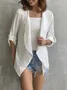 Plain Casual Jacquard Others Kimono