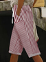 Women's Trousers Straight Pants Daily Going Out Casual Striped Summer Pants