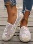 Mesh Floral Wedge Heel All Season Shallow Shoes
