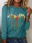 Women's Long Sleeve Tee T-shirt Spring/Fall Heart/Cordate Jersey Crew Neck Daily Going Out Casual Top