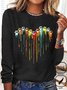 Women's Long Sleeve Tee T-shirt Spring/Fall Heart/Cordate Jersey Crew Neck Daily Going Out Casual Top