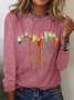 Women's Long Sleeve Tee T-shirt Spring/Fall Heart/Cordate Jersey Crew Neck Daily Going Out Casual Top