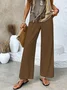 Women's Abstract Daily Going Out Two Piece Set Sleeveless Casual Summer Top With Pants Matching Set Brown