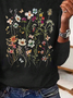 Women's Long Sleeve Tee T-shirt Spring/Fall Floral Crew Neck Daily Going Out Casual Top